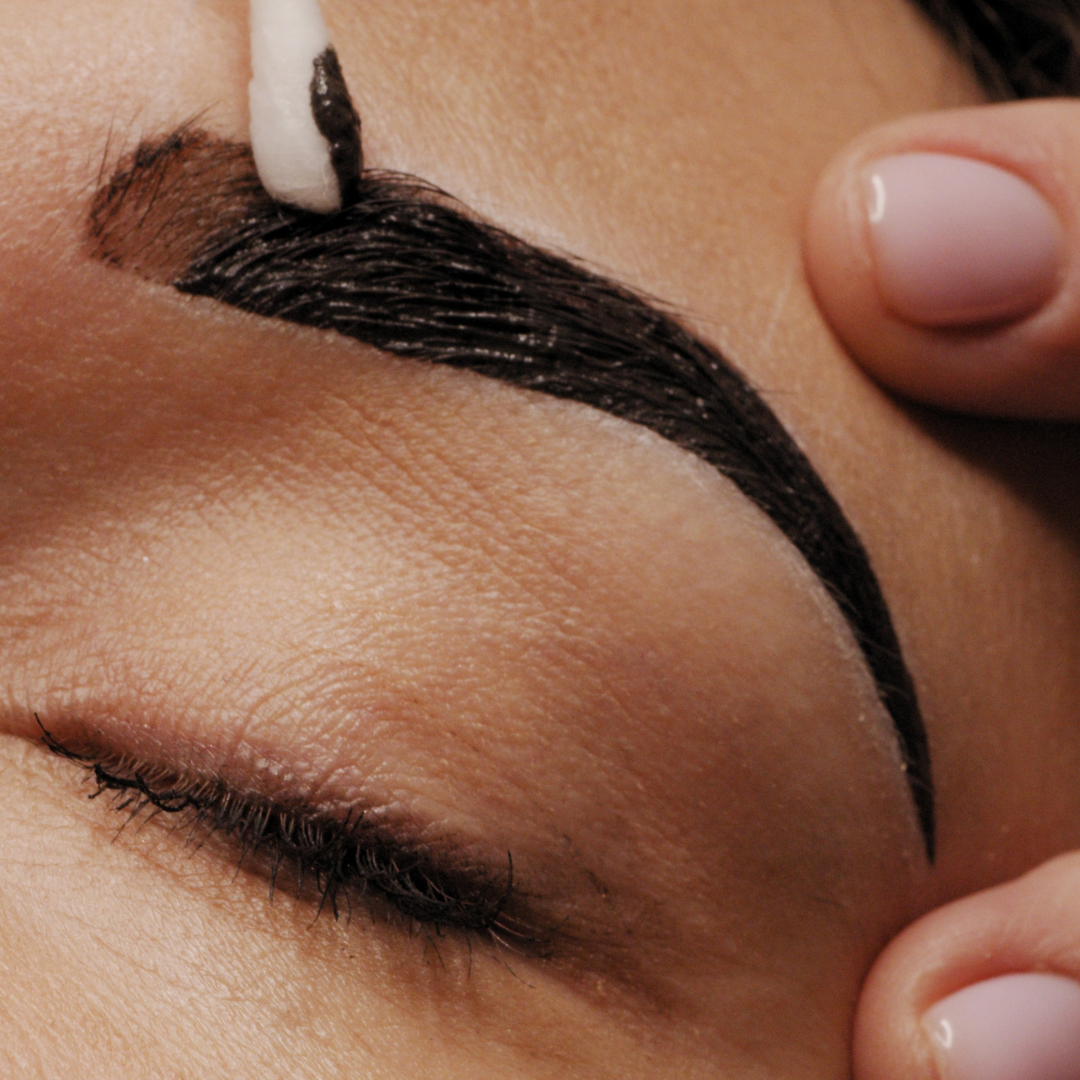 Brow tinting at a trusted beauty salon offering professional beauty services