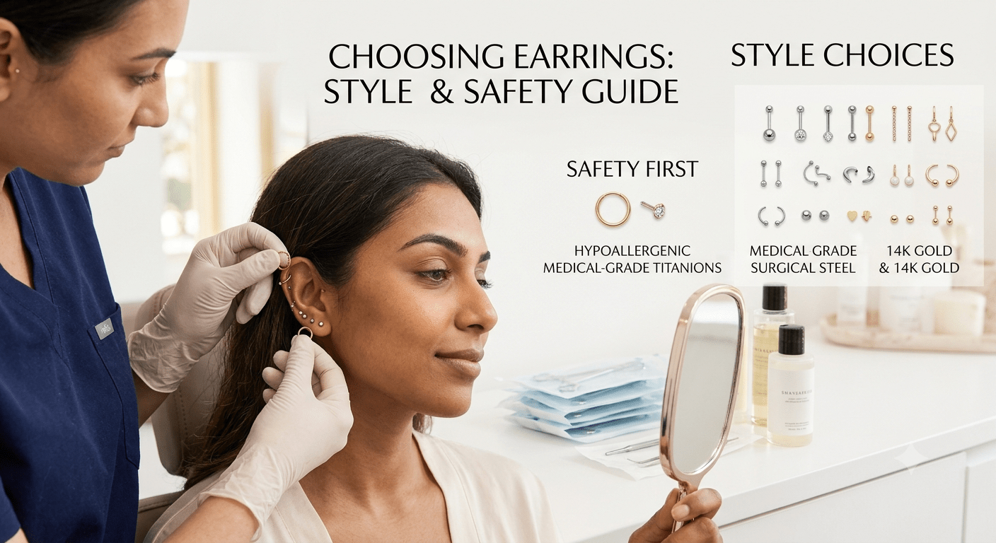 Choosing Earrings for Piercing: A Style & Safety Guide - Beauty Logix