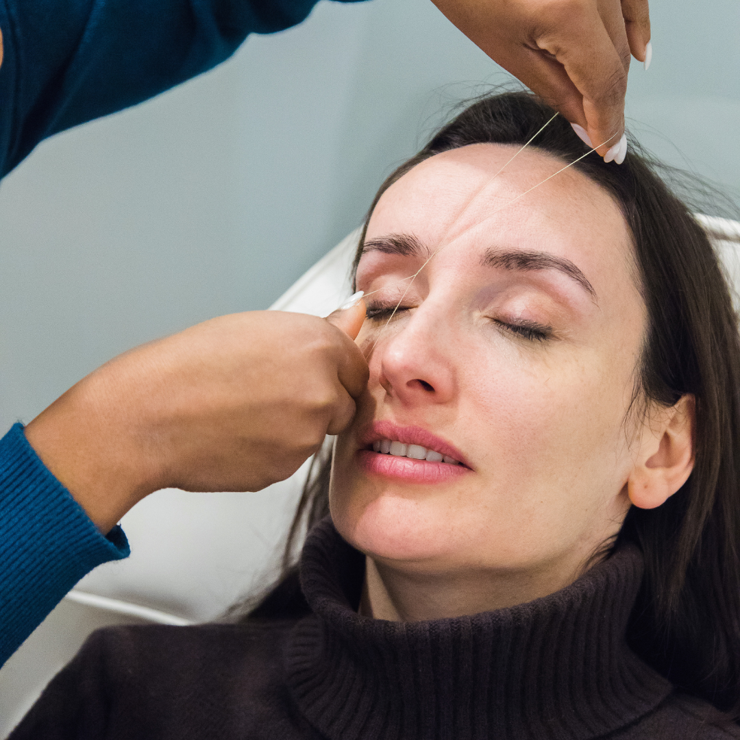 Brow shaping at a trusted beauty salon providing professional spa treatments